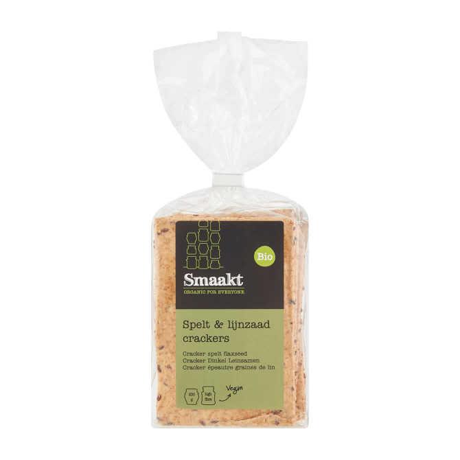 Smaakt Spelt &amp; lijnzaad crackers