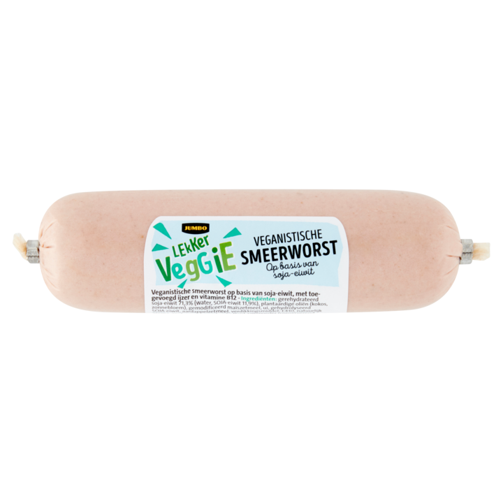 Jumbo Lekker Veggie Smeerworst Vegan 125g