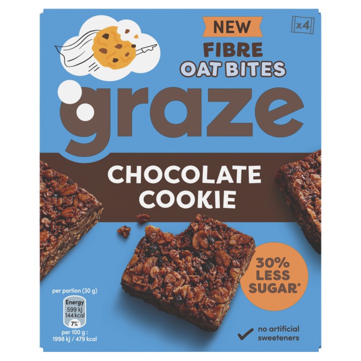 Graze Havermoutrepen Chocolate Cookie 4 x 30g