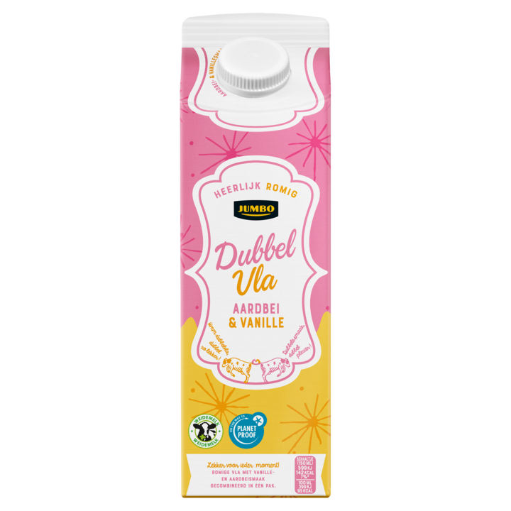 Jumbo Dubbelvla Aardbei &amp;amp; Vanille 1L