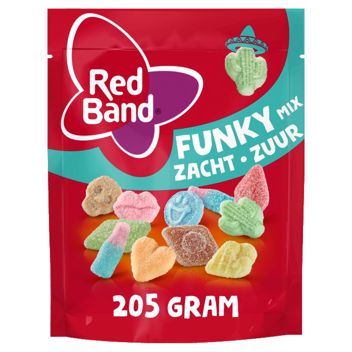 Red Band Snoepmix Funky Zacht Zuur 205g