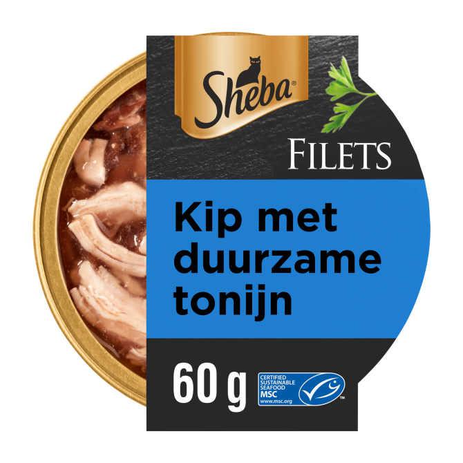 Sheba Filets kip tonijn kattenvoer