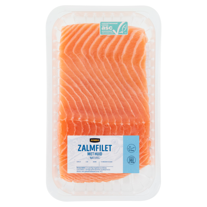 Jumbo Zalmfilet met Huid Naturel 360g