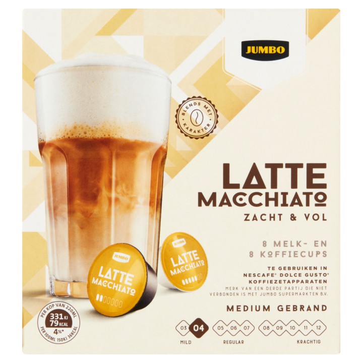 Jumbo Latte Macchiato - Dolce Gusto Compatibles - 16 Cups