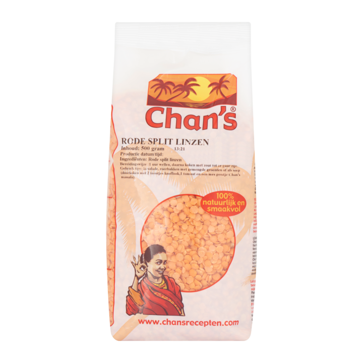 Chan&amp;#x27;s Rode Split Linzen 500g