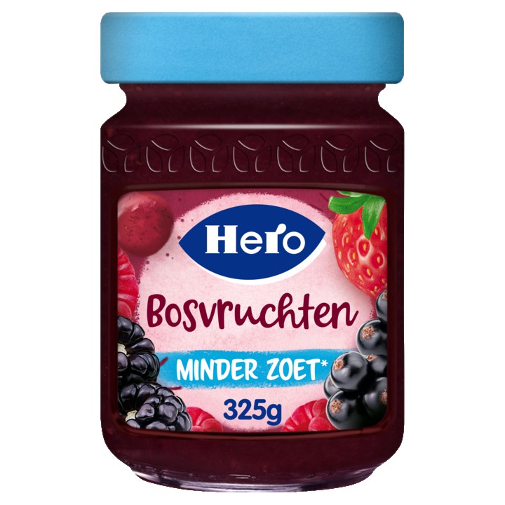 Hero Jam Minder Zoet Bosvruchten 325g