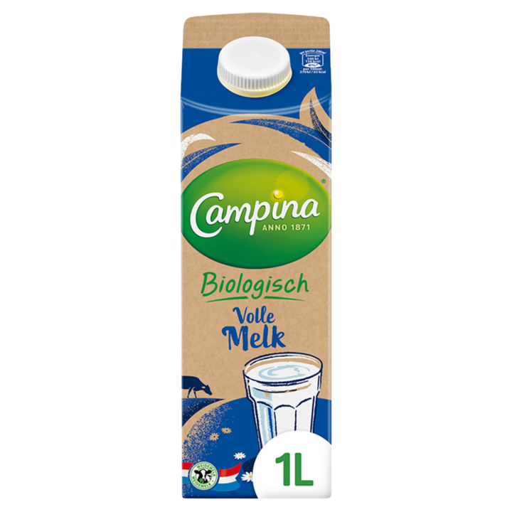 Campina Biologisch volle melk 1L