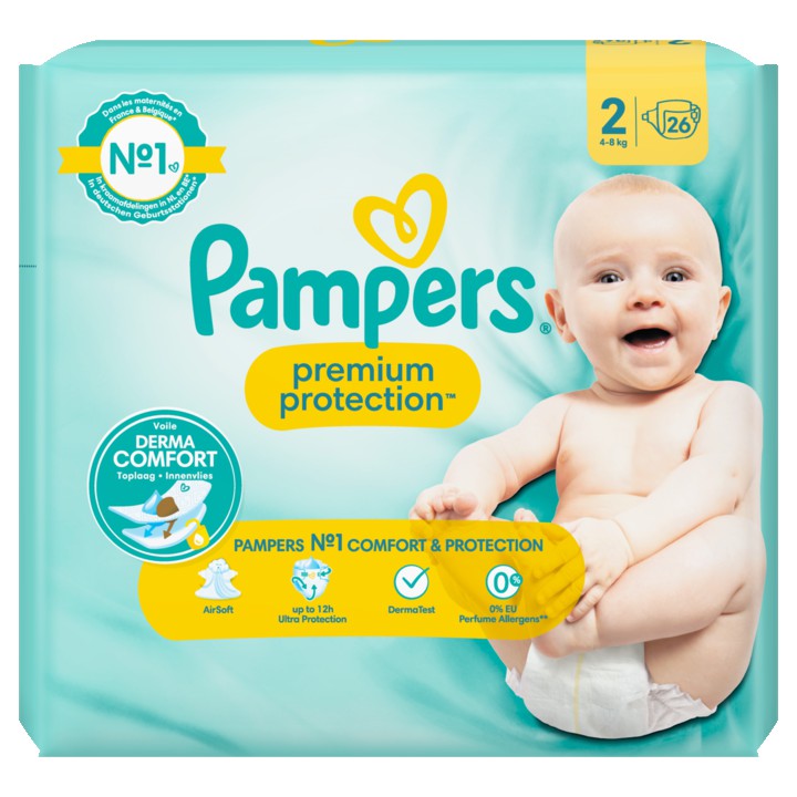Pampers Premium Protection Maat 2, x26 Luiers X26 | Nederland Life Pampers Premium Protection Maat 2, x26 Luiers X26