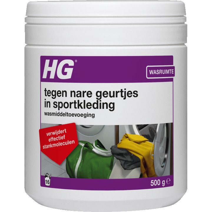 HG Textiel Wasmiddeltoevoeging tegen Nare Geurtjes in Sportkleding 500g