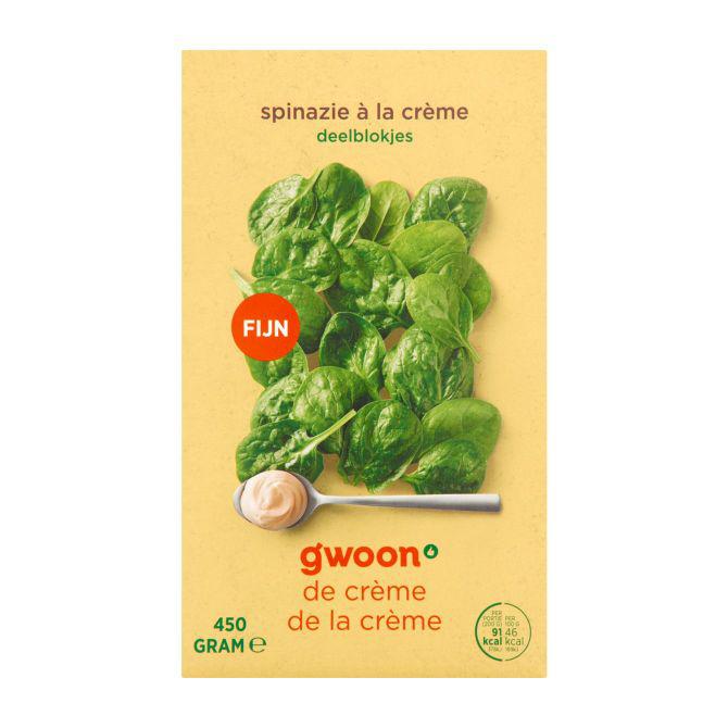 g'woon Spinazie &amp;agrave; la cr&amp;egrave;me