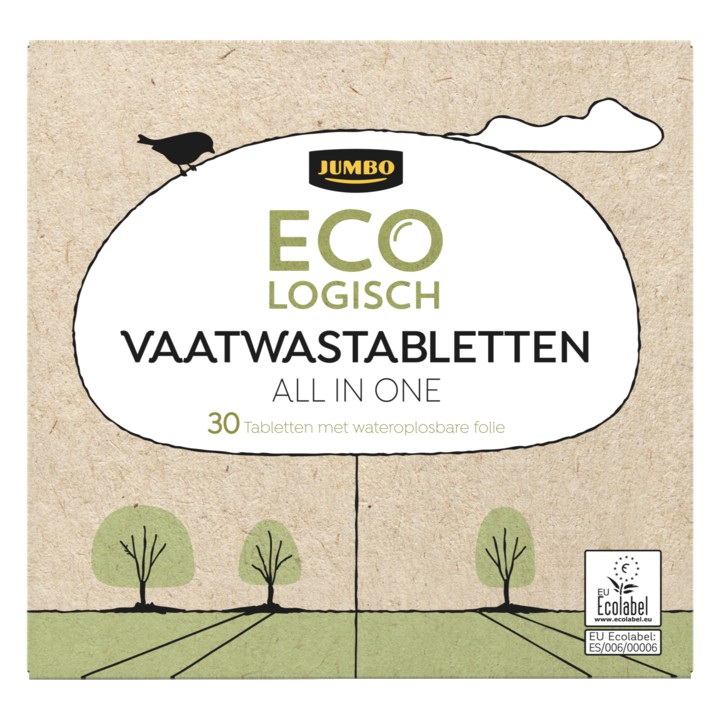 Jumbo Ecologisch Vaatwastabletten All in One 30 Stuks 480g