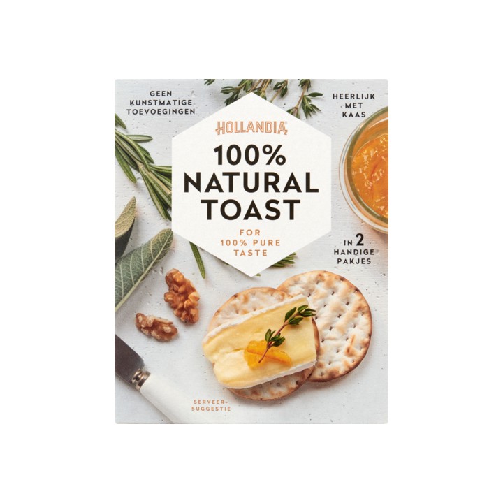 Hollandia 100% Naturel Toast 100g