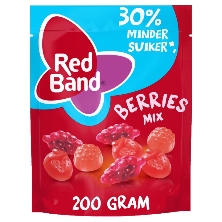 Red Band Berries Mix 30% Minder Suiker Snoep 200g