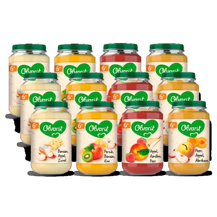 Olvarit variatiemenu fruit 6 mnd 6+ Maanden 200g