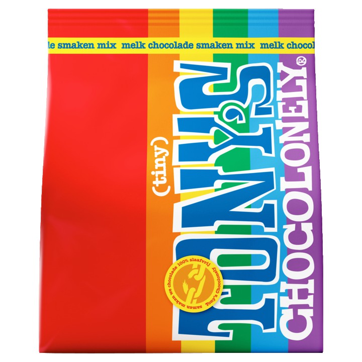 Tony&amp;#x27;s Chocolonely Tiny&amp;#x27;s chocolade mix melk 135g