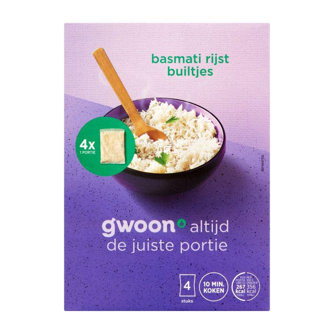 g&#039;woon Basmati rijst builtjes