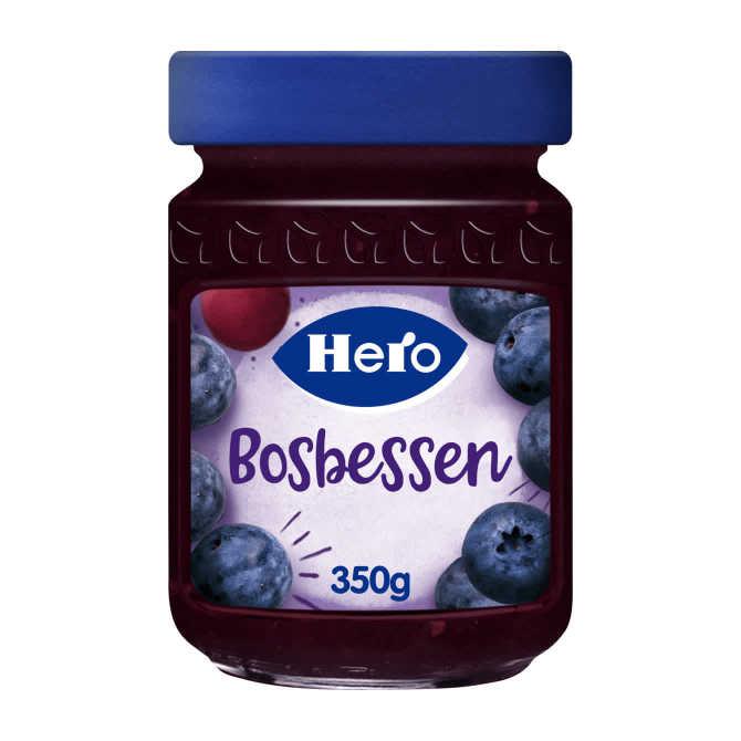 Hero Fruitspread Bosbessen 350 g