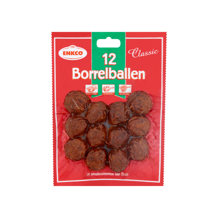 Enkco Classic Borrelballen 12 Stuks 200g