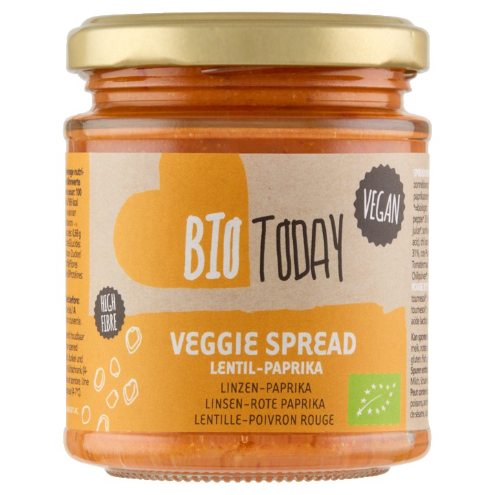 BioToday Veggie Spread Linzen-Paprika 160g