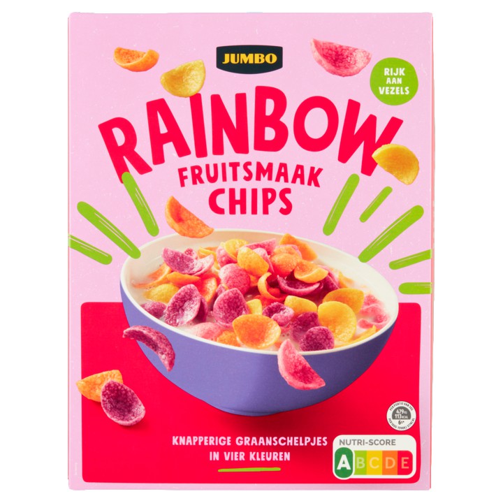 Jumbo Rainbow Fruitsmaak Chips 350g