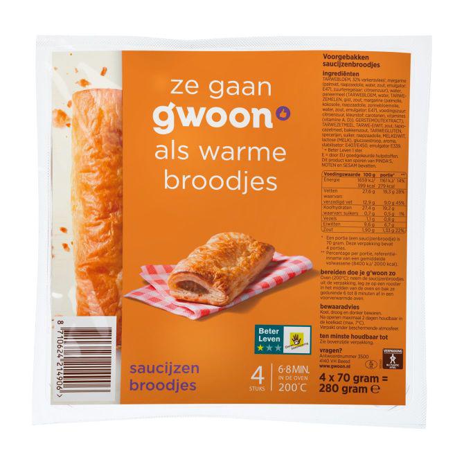 g&#039;woon Saucijzenbrood