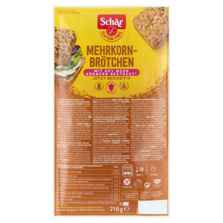 Sch&amp;auml;r  Meergranenbroodjes Glutenvrij 210g