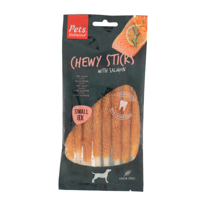 Pet&#039;s Unlimited chewy sticks salmon small