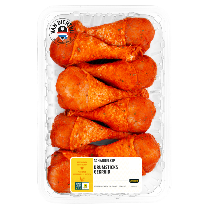 Jumbo Scharrelkip Drumsticks Gekruid ca. 1KG