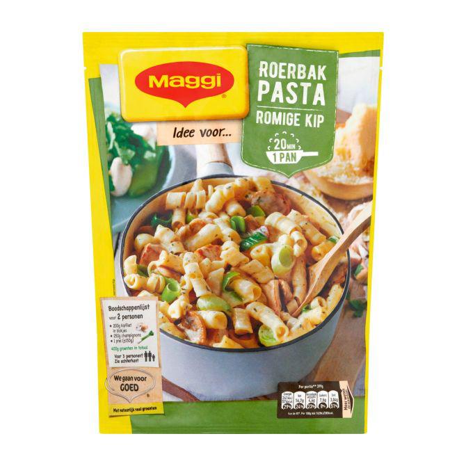 Maggi Roerbakpasta romige kip