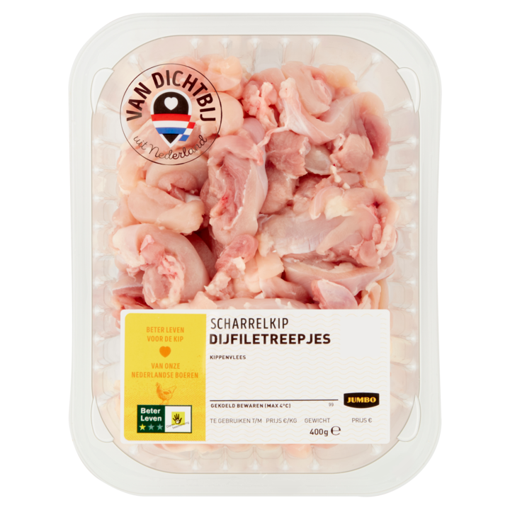 Jumbo Scharrelkip Dijfiletreepjes 400g