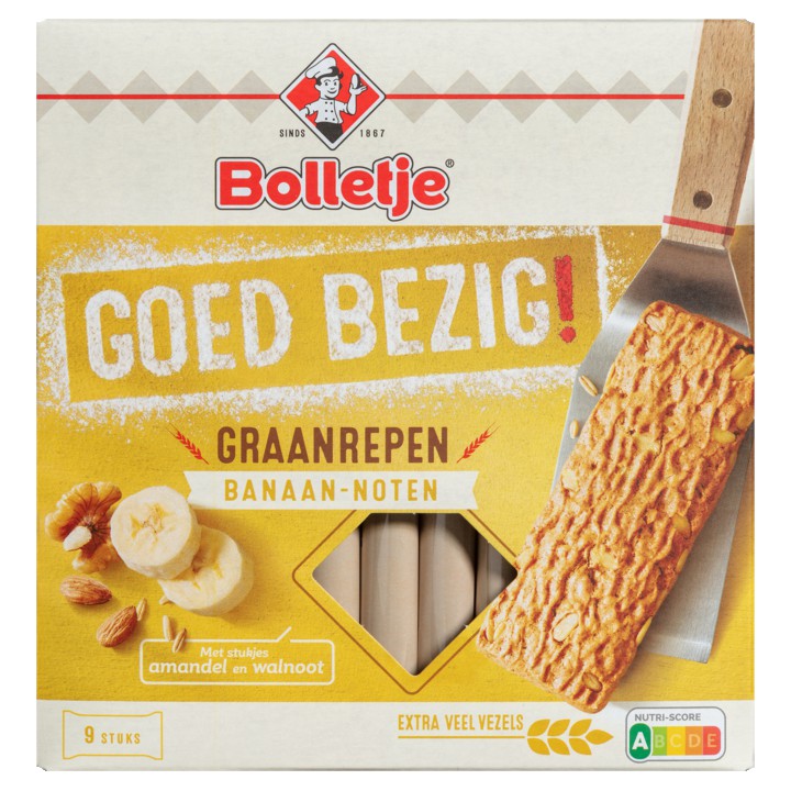 BOLLETJE Tussendoortjes Goed Bezig Banaan-Noten 210g