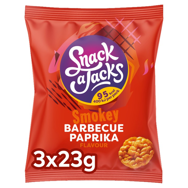 Snack A Jacks Bbq Paprika Rijstwafels 3 x 23gr