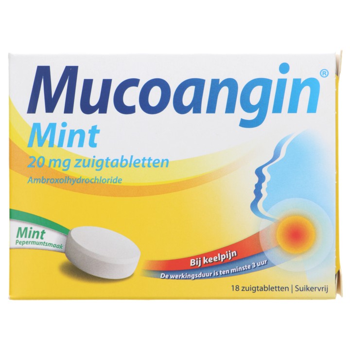 Mucoangin Mint 20 mg zuigtabletten, 18 Stuks