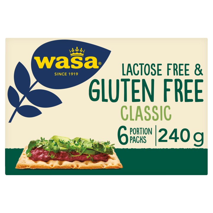 Wasa Lactose Free &amp;amp; Gluten Free Classic 6 Portion 240g