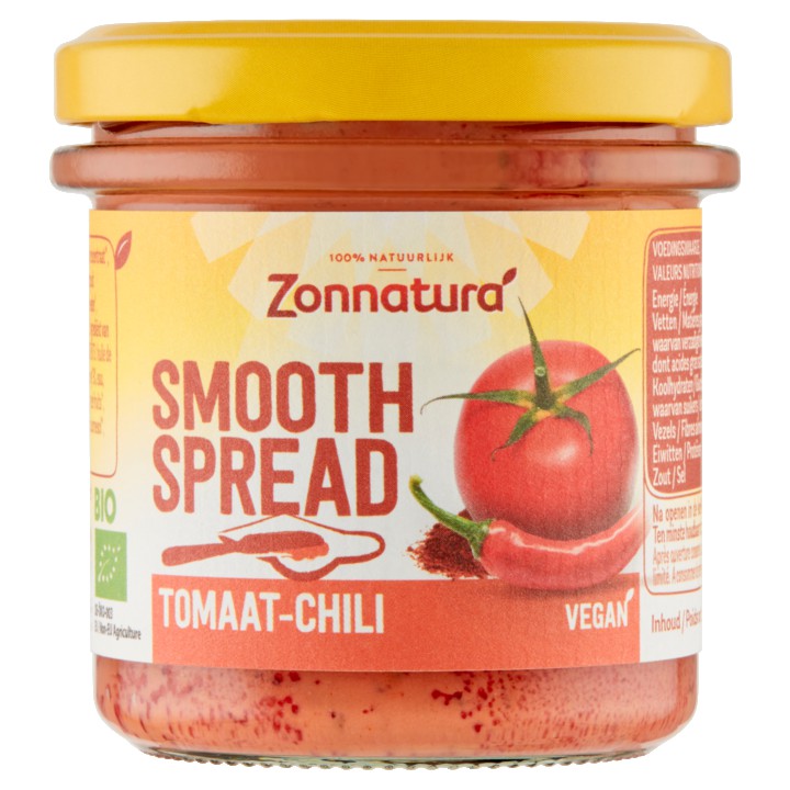 Zonnatura Smooth Spread Tomaat-Chili 140g