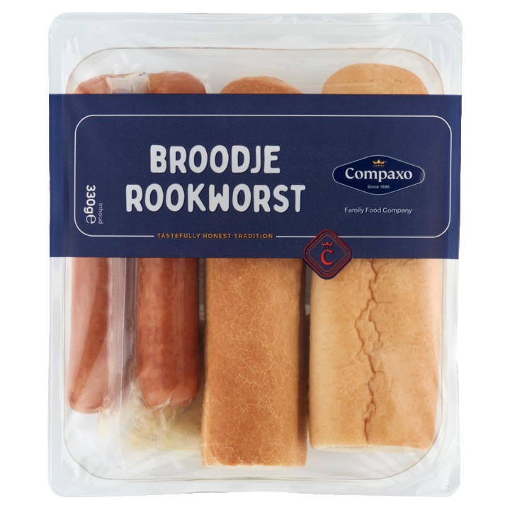 Compaxo Broodje Rookworst 330g
