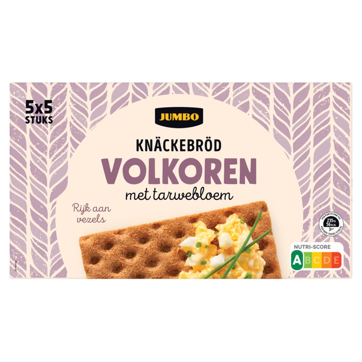 Jumbo Kn&amp;auml;ckebr&amp;ouml;d Volkoren 5 x 5 Stuks 375g