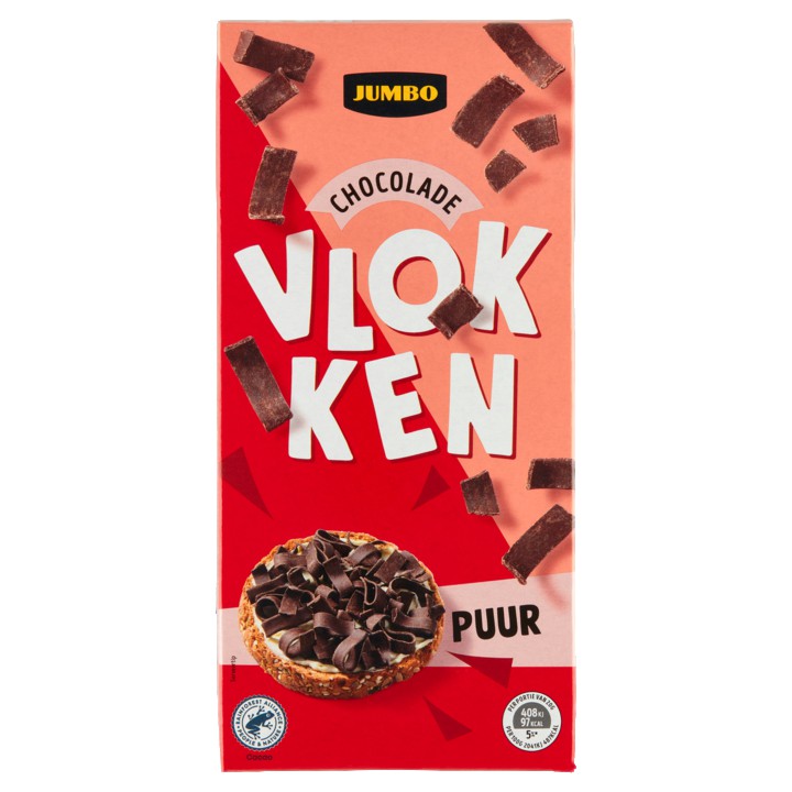 Jumbo Chocolade Vlokken Puur 300g