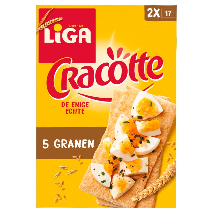 LiGA Cracotte 5 Granen Cracker 2 x 17 Crackers 250g