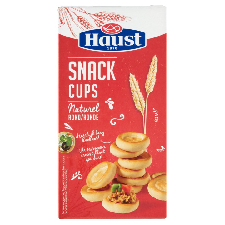 Haust Snack Cups Naturel Rond 130g