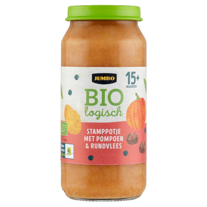 Jumbo Biologisch Stamppotje met Pompoen &amp;amp; Rundvlees 15+ Maanden 250g