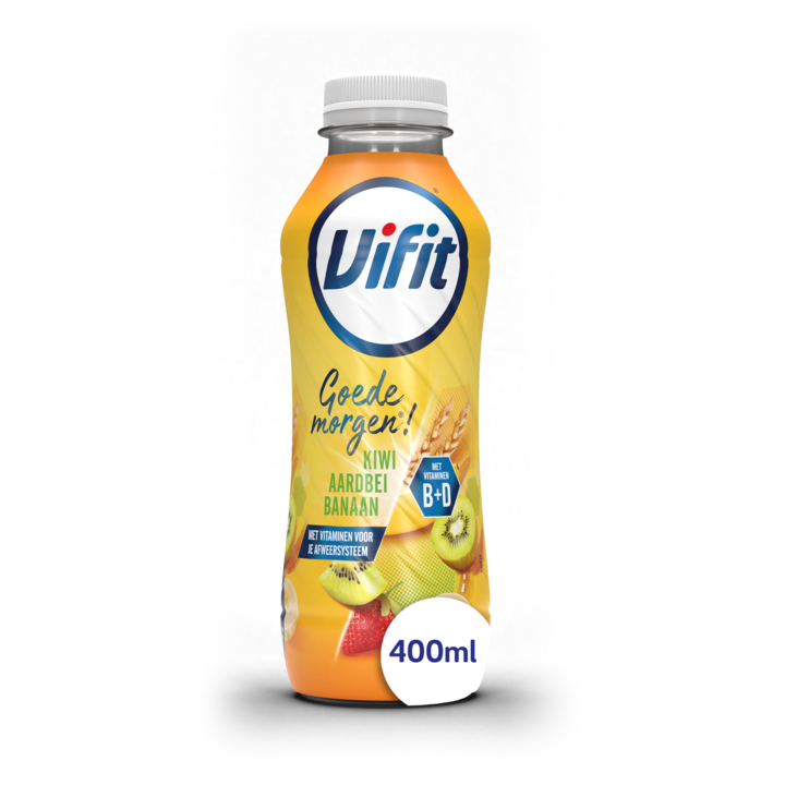 Vifit Goedemorgen! Zuiveldrink Aardbei/Kiwi/Banaan 400ml
