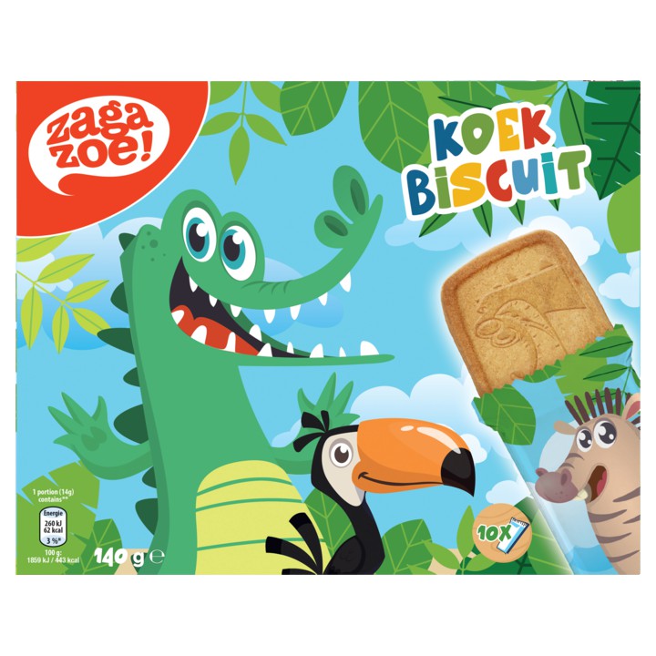 Zaga Zoe! Koek Biscuit 10 Stuks 140g