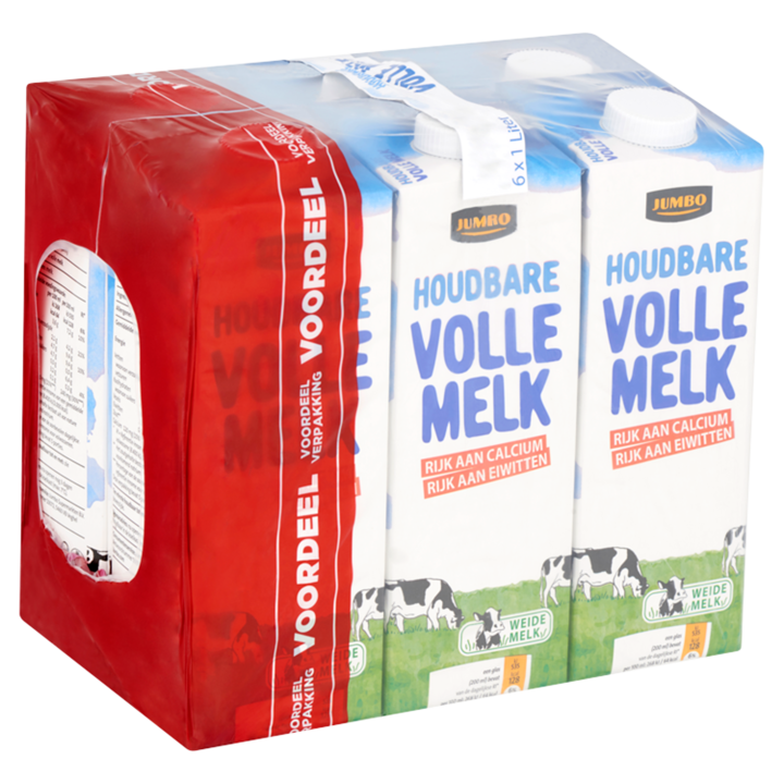 Jumbo Houdbare Volle Melk Voordeelverpakking 6 x 1L