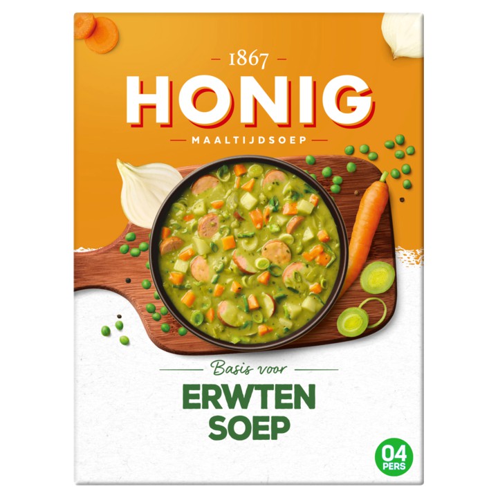Honig Maaltijdmix voor Maaltijdsoep Erwten 137g