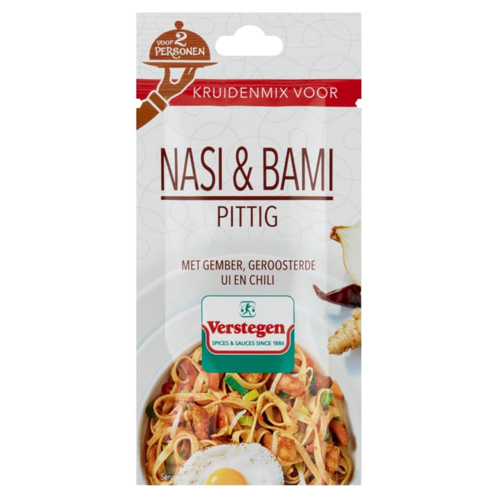 Verstegen Kruidenmix Nasi &amp;amp; Bami Pittig voor 2 personen 15g