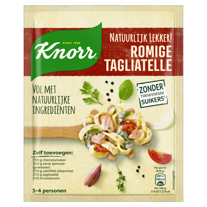 Knorr Natuurlijk Lekker! Maaltijdmix Romige Tagliatelle 36g