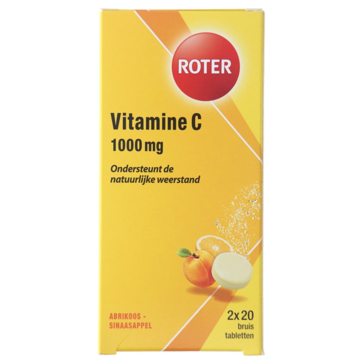 Roter Vitamine C bruistabletten abrikoos-sinaasappel, 2 x 20 stuks