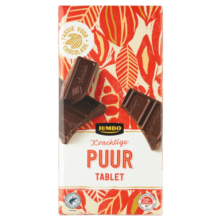 Jumbo Puur Chocolade Reep 200g