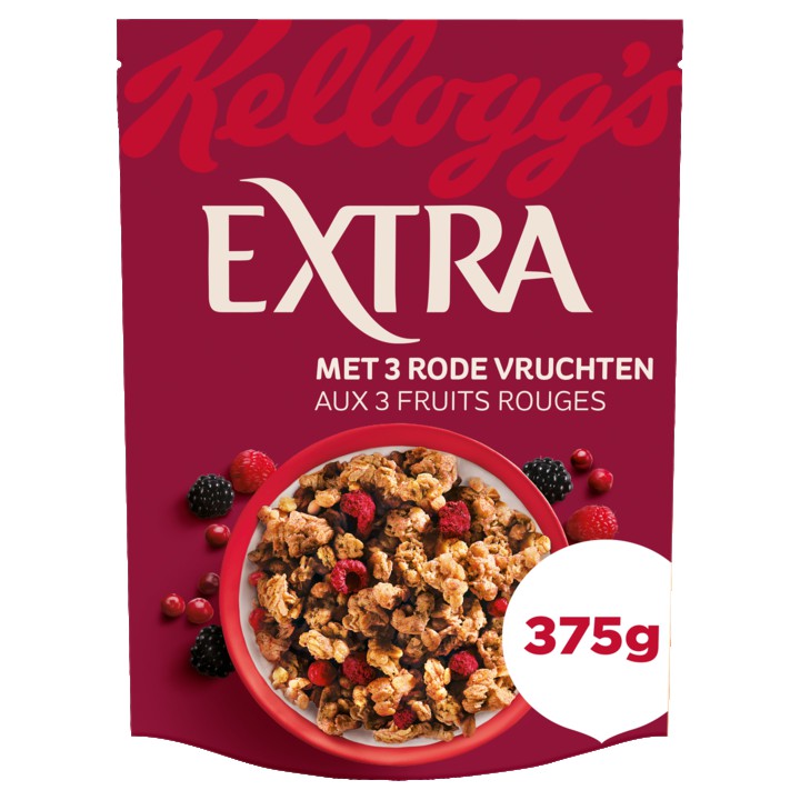 Kellogg&amp;#x27;s Extra rood fruit crunchy muesli 375g